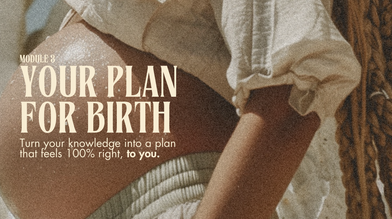 Module 3 - Your plan for birth