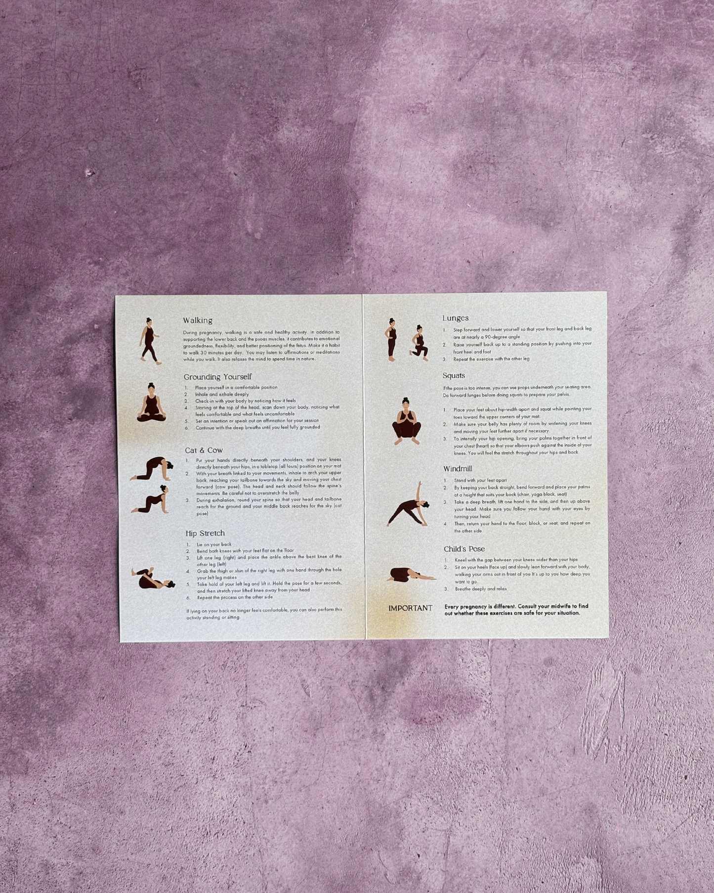 Prenatal Exercises | Pocket Display & Flyers (A5)