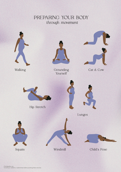 Prenatal Yoga Exercises | Birth Preparations Third Trimester | Digital Download