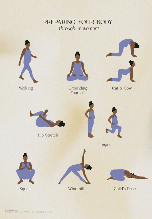 Prenatal Yoga Exercises | Birth Preparations Third Trimester | Digital Download